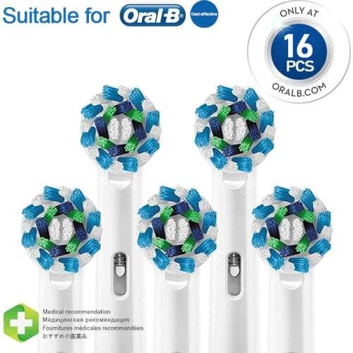 16PCS 3D Whitening Brush Heads Refill For Braun Electric Toothbrush Heads Replacement Oral B Spares Wholesale Oral b Nozzles