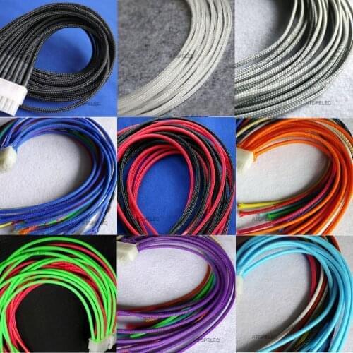 5M 3mm Wide TIGHT Braided PET Expandable Sleeving Cable Wire Sheath Black/Red/Orange/Yellow/Green/Blue/Purple/Gray/White/Clear