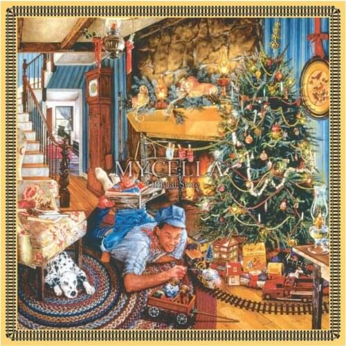 5D Diy Diamond Painting Fathers Christmas Train Diamond Mosaic Cartoon Diamond Embroidery Cross Stitch Home Decor Art Gifts