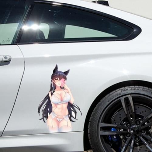 Anime Cute Car Sticker Azur Lane Cartoons Sexy Girl Atago Decal Window Motorcycle PVC Auto Decoration