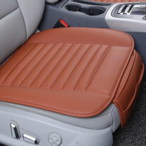 Car Seat Coves PU Leather Car Front Seat Cover Four SeaMat Auto Seat Cushion Non-slip Keep Seat Pad car accessories