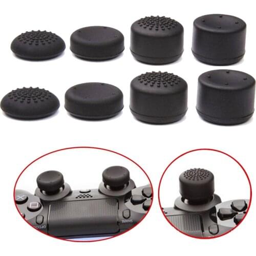 Bevigac 8Pcs Soft Silicone Heightened Anti-Slip Thumb Grip Stick Cap Cover Case Skin for Sony Play Station 4 PS 4 PS4 Accessory
