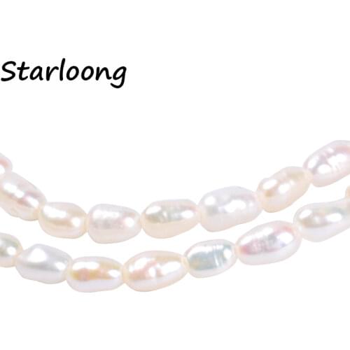 1pack/lot 2.5mm A quality white rice oval shape Natural freshwater Pearl Loose Beads DIY for Jewelry bracelet necklace