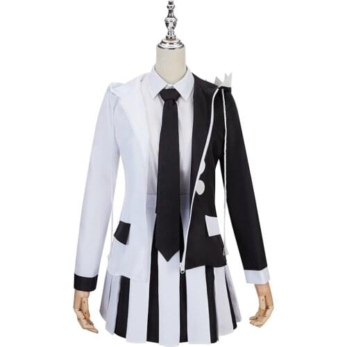 Danganronpa V3: Killing Harmony Monokuma Cosplay Costume School Uniform Black White Bear Full Set Halloween Carnival Outfit