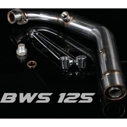 For YAMAHA ZUMA Cygnus X Smax BWS 125 150 304 stainless steel Middle Link pipe bend slip on for Yamaha BWS 125 150 ZUMA125