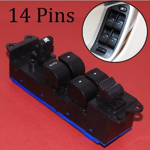 JEAZEA 83071AG05B Power Window Control Master Switch Driver Left Side 6 Buttons 14 Pins Fit For Subaru Outback Legacy 2005-2009