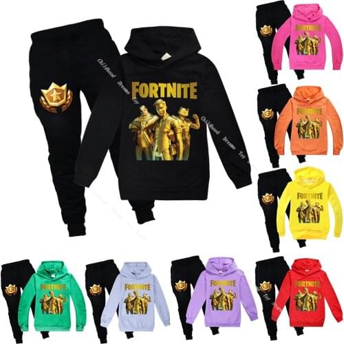 Fortnite Battle Royale Clothing Suit Child Pullover Hoodie Tracksuit Game Anime Boy Girl Clothes Autumn Kids Hoodies Pants Suit