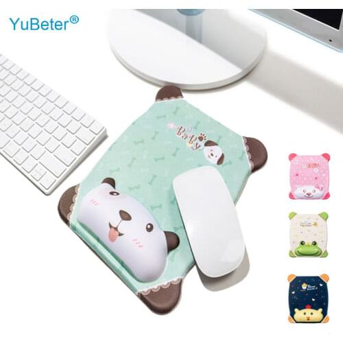YuBeter Mouse Pad With Wrist Rest Anti Slip Anime Color Cute Silicone Cartoon Cow Animal Mice Mat for Gaming PC Computer Laptop