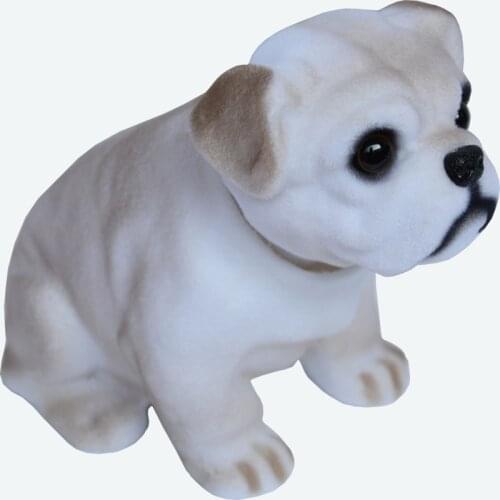 Cute Dog Doll Nodding Dog Shakes Sway Shaking Head Dog For Car Decoration Furnishing Articles Bulldog