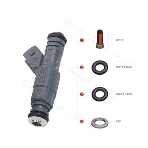 8 Set Fuel Injector Repair Kits for BMW E39 E38 LAND ROVER 0280155823 Micro Filter Rubber seal orings Plastic Cap VD-RK-0107