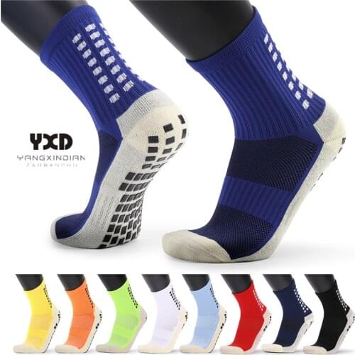 3 Pairs/Mens Socks Man High Quality Non-slip Silicone Thick Cotton Cushion Sports Socks Football Basketball Cycling Long Socks