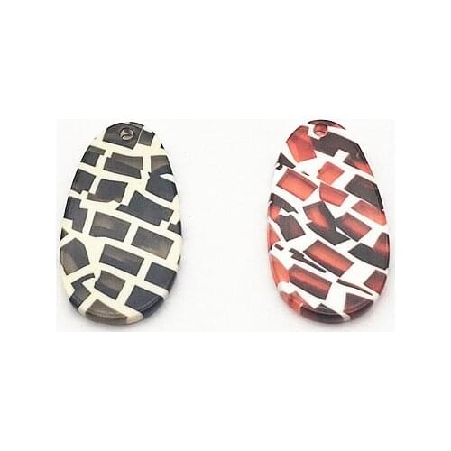 New Arrival! 33x18mm 50pcs Acetic Acid Oval Charm for Earrings DIY Making Parts,Jewelry Accessories Findings & Components