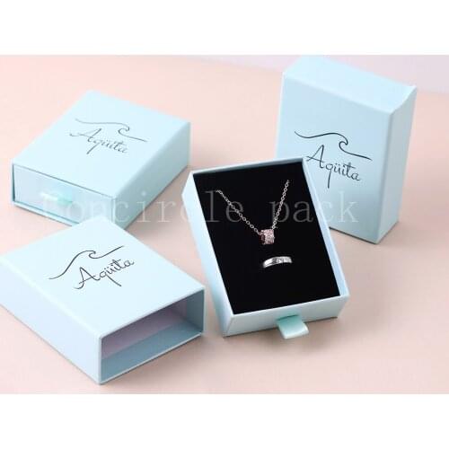 Wholesale 500pcs/lot Custom Luxury Recycled Paper Jewelry Box Packaging Rings With Logo