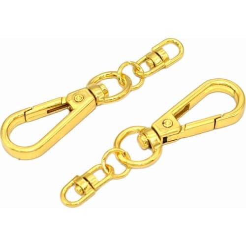2'Swivel clasps Gold Oval Ring with keychain Swivel Snap Hooks Lobster Clasp Claw Push Gate Trigger Clasps For keychain or bag