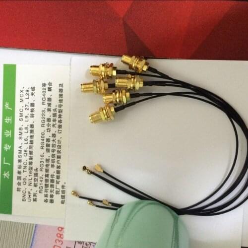 RF Connector SMA Female (is needle) to IPEX RG1.13 coaxial cable 100mm ,wireless router Antenna