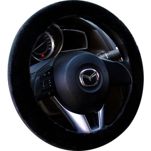 Keep Warm Artificial Plush Fur Car Steering Wheel Covers Size 38cm Fit For Most Cars Used In Winter Hot Wheel Hub ES7 X25