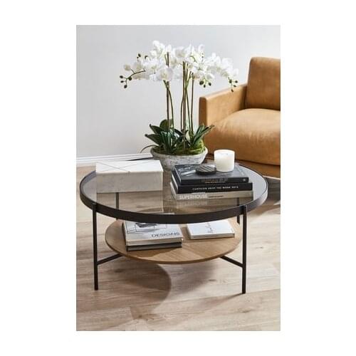 Modern lux Valencia Black Medium Coffee table Metal Design coffe table
