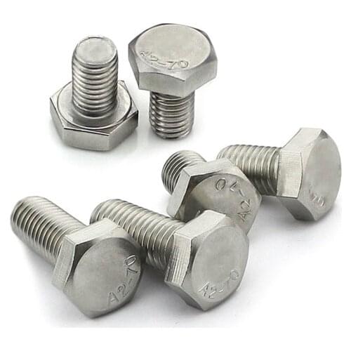 Fine tooth hex screw 304 stainless steel tooth bolt M6 M8 M10 M12 Pitch 0.75 1.0 1.25 1.5 * 10 16 20 30 40 50 60 70 80 90 100