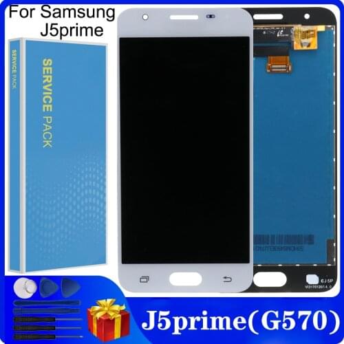 5.0" LCD For Samsung Galaxy j5 Prime G570 G570F G5700 LCD Display Touch Screen Digitizer Assembly Single/Double Hole Replacement