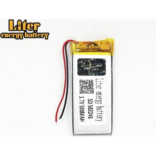 1/2/4Pcs Li-Po battery 502248 502050 3.7V 500mAh Rechargeable lithium Li-Polymer Batteries For GPS, dvd PDA Bluetooth Headset