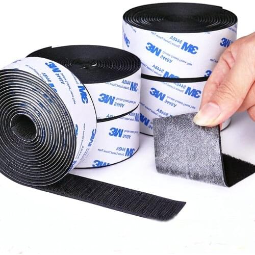 1Meter/Pairs Strong Self adhesive Hook and Loop Fastener Tape nylon sticker velcros adhesive with Glue for DIY 20/25/30/38/50mm