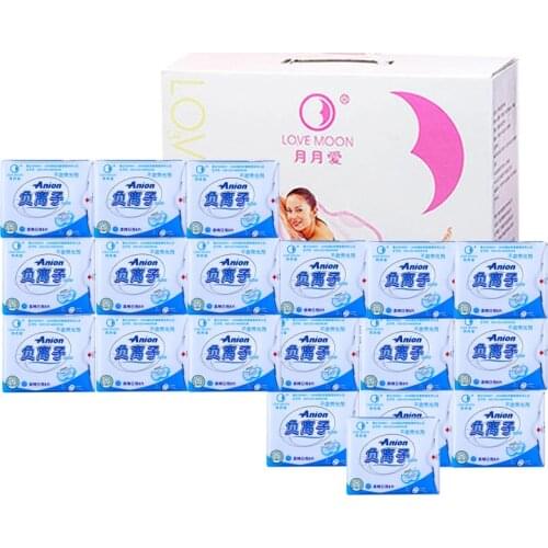 19Pack Love Moon Anion Sanitary Pads Feminine Fygiene Product 100% Cotton Anion Pads Winalite Anion Love Moon Strip Panty Liner