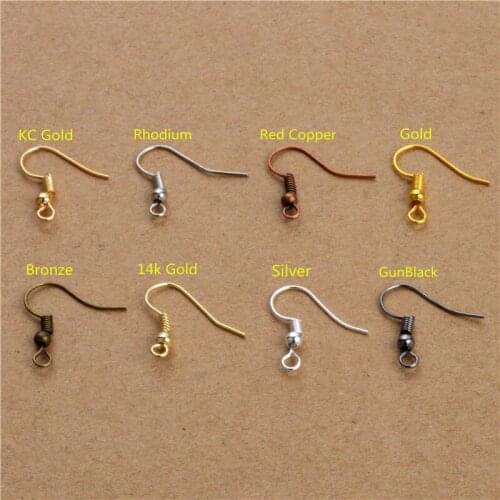 200pcs/lot 8Color Ear Hook Wire Clasp Earring Hooks Wires Fit DIY Ear Jewelry Making Findings Fittings