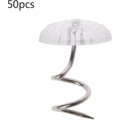 50PCS Clear Heads Twist Pins Fixed Fastener for Upholstery Blankets Sofa sets