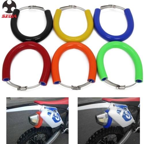 For KTM Dirt Bike Accessories Silicone Guard Anti-hot 250 350 450 500 CC Universal Motorcycle Oval Exhaust Protector Can Cover