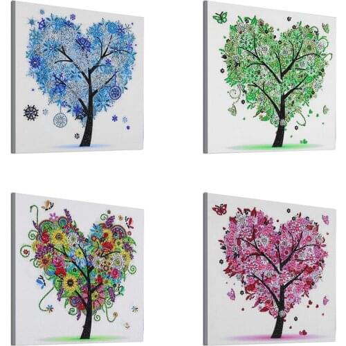 5D diy diamond painting inlaid special-shaped diamond embroidery art painting color tree indoor furniture decoration handmade