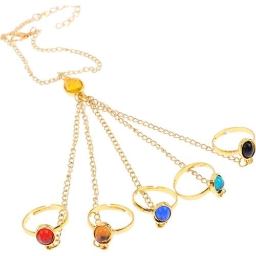 Infinite Power Glove Gauntlet Bracelets Bangles Gem Stone Pulsera For Women Girls Jewelry Gift