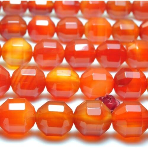 Natural Red Agate Faceted Double Terminated Point Loose Beads Wholesale Gemstone Semi Precious Stones Bracelet Jewelry Making