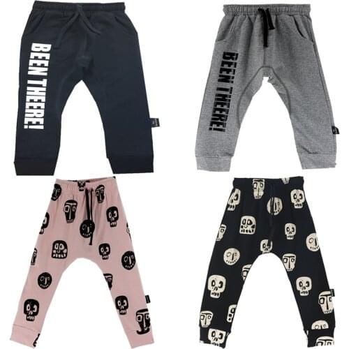 Children Pants Winter Autumn Spring Clothing 100% Cotton Boys Girls Casual Sports Print Trousers Brand Newst 18M-10 Years Kids