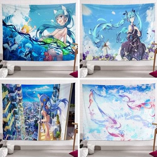 Home Kawaii Room Decor Anime Beauty Printed Tapisserie Ins Bedside Background Cloth Bedroom Tapestry Aesthetic Room Decor Mural