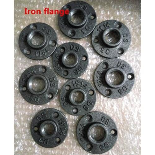10pcs Iron Pipe Fittings Wall Mount Floor Antique DN15 Flange Piece Hardware Tool cast iron flanges gietijzeren buisleidingen