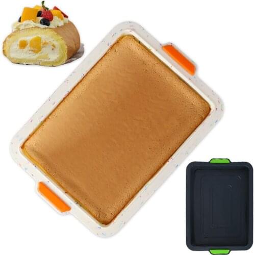Food Grade Silicone Cake Mold Home Diy Rectangle Loaf Pan Mousse Dessert Toast Baking Mold Toaster Oven Tray