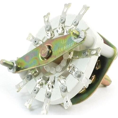 GTBL 1P10T 1 Pole 10 Position One Deck 11 Pins Band Channel Rotary Switch