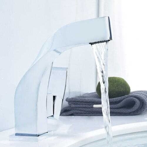 Basin Faucets Chrome Bathroom Brass Faucet Single Hole Cold And Hot Water Tap Sink Faucet Mixer Countertop Personality Taps