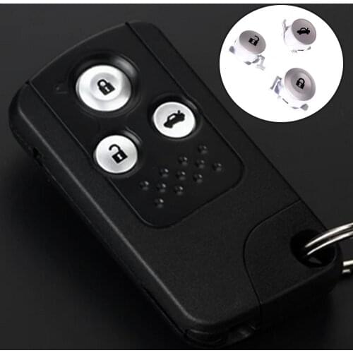 JEAZEA Remote Key Pad FOB 3 Buttons Pad Kit Replacement Accessories Fit For Honda Accord Jazz CRV Civic HRV