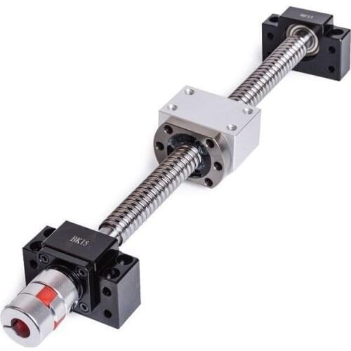 BallScrew C5 SFU2005 Kit + Any Length 200-2500mm With End Machined +Ballnut Housing Coupler +BK\B15 For CNC Part Router Machines