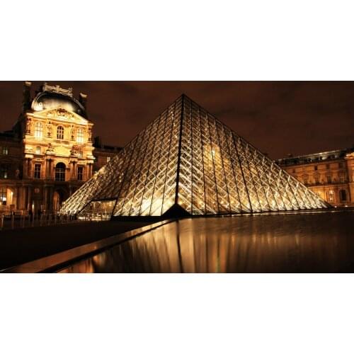 Louvre Pyramid Palace Light photo backdrop High quality Computer print wedding photography studio background