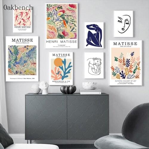 Matisse Canvas Painting Abstract Lines Poster Sexy Girl Print Plant Posters Nude Wall Paintings Modern Pictures Home Decoration