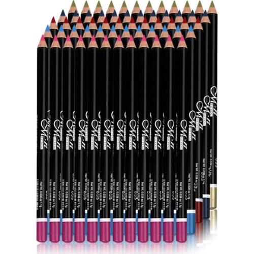 Beauty Eye Lip Cosmetics Liner Pencil Set, Lasting & Waterproof Eyeliner Shadow Liner Pencil Kit Pack of 12