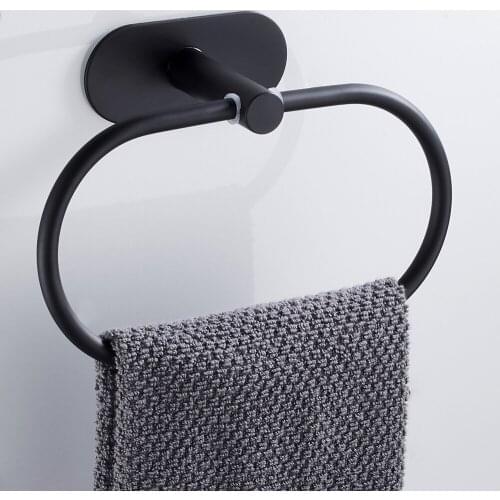 Stainless Steel Towel Ring Holder Hanger Chrome Wall Mounted Towel Holder for Kitchen Organizer Home Hotel Bathroom Accessory