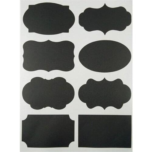 New 1000 sheet/lot 8 stickers/sheet Waterproof Chalkboard Stickers Spice Label Jars Bottles Tags Blackboard Labels Sticker