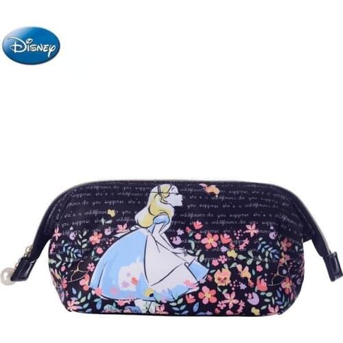 Disney 2021 New Cartoon Princess Alice Ladies Cosmetic Bag Travel Convenient Large-capacity Storage Bag Waterproof Toiletry Bag