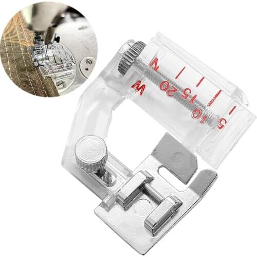 1 pcs Adjustable Bias Tape Binding Foot Snap On Presser Foot For Brother Sewing Machine Accessories