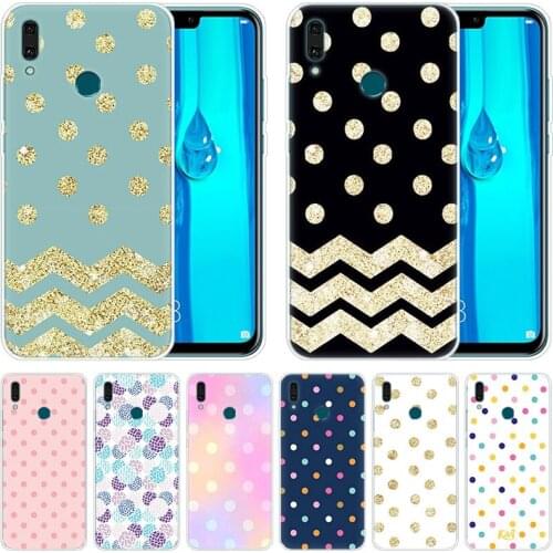 Luxury Silicone Case Cute cartoon Polka Dots for Huawei Mate 30 20 Lite 10 Pro Y5 Y6 Y7 Pro 2019 Y9 Prime 2019 2018 Y6 Pro 2017