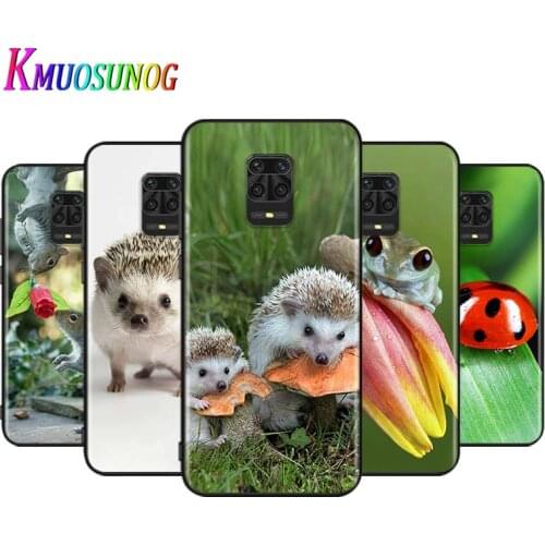Cute Squirrel insect For Xiaomi Redmi Note 9 9S Max 8T 8 7 6 5 Pro 5A 4X 4 Silicone Soft Phone Case Bright Black Cover