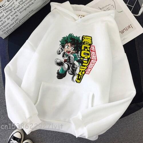 2021 Japanese Anime My Hero Academia Hoodies Funny Harajuku Boku No Hero Academia Sweatshirt 90s Hoody Male Graphic Hoody Men